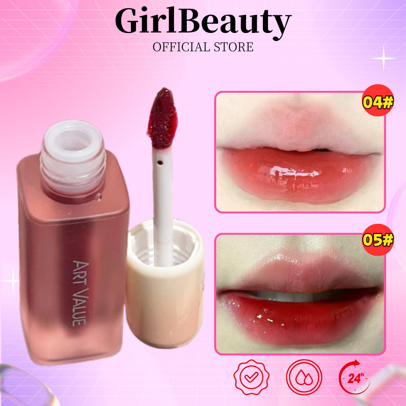 Art Value Son Bóng Tự Nhiên Chống Thấm Nước Dưỡng Ẩm Làm Trắng Da Chống Dính Son Môi