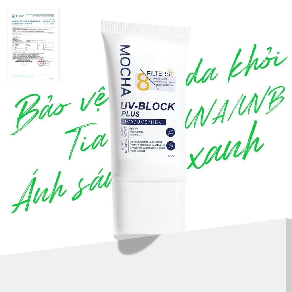 (Chính hãng) Kem Chống Nắng Mocha Nâng Tone Mỏng Nhẹ, Mocha Derma SPF 50+ [TẶNG SRM]
