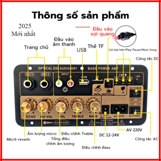  2025【HCM 24H Bo mạch loa D50 Bluetooth 4.2 30-120w cho Loa gia đình Karaoke DIY Bộ khuếch đại âm thanh 