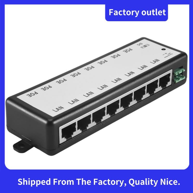 8 cổng Poe Injector Poe Splitter cho mạng Cctv Poe Camera Power Over Ethernet mee802.3Af