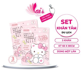  Khăn Tắm Khô Dùng Một Lần Sanrio Không Nén Cinnamoroll Hello Kitty Mềm Mịn Tiện Lợi Khi Đi Du Lịch 