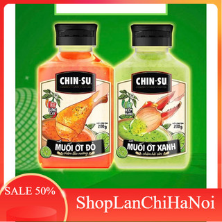  Xốt Muối Chấm Ớt Xanh   Ớt Đỏ Chinsu 200g 