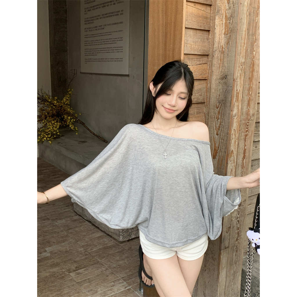 Kii Wii Áo thun thường ngày đeo vai xiên dành cho nữ mùa hè 250724 | BigBuy360 - bigbuy360.vn