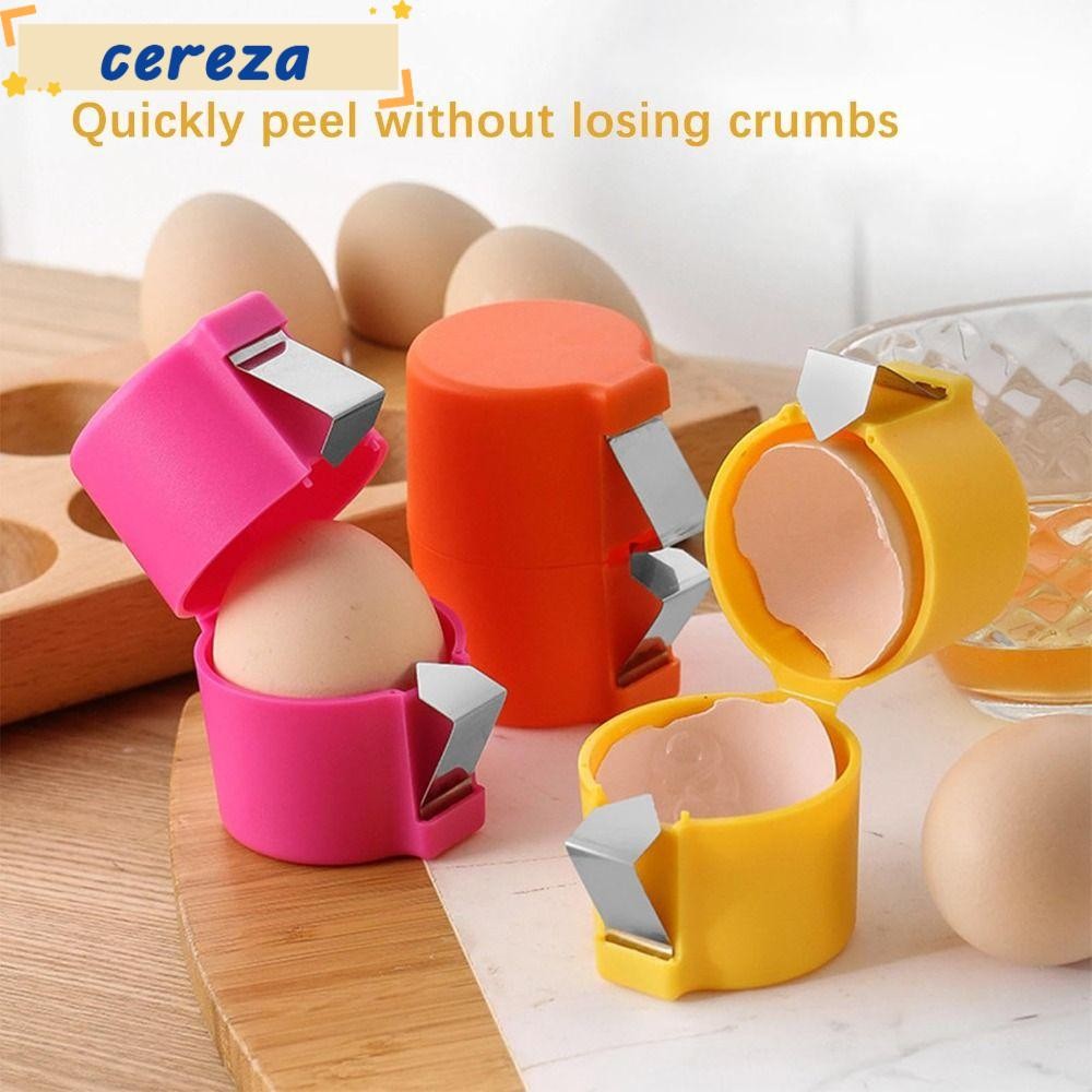 Dụng cụ mở vỏ trứng CEREZA, Dụng cụ làm bánh nhà bếp gia dụng Dụng cụ mở trứng, Vỏ trứng bằng thép không gỉ dễ thương cho trứng sống