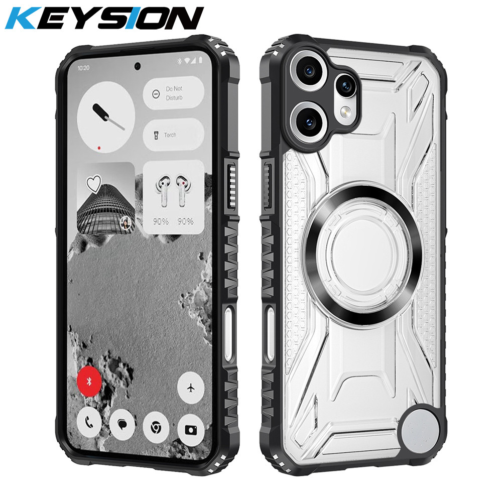 Ốp điện thoại từ tính trong suốt KEYSION cho Nothing CMF Phone 2 Pro Silicone + PC Vỏ điện thoại chố