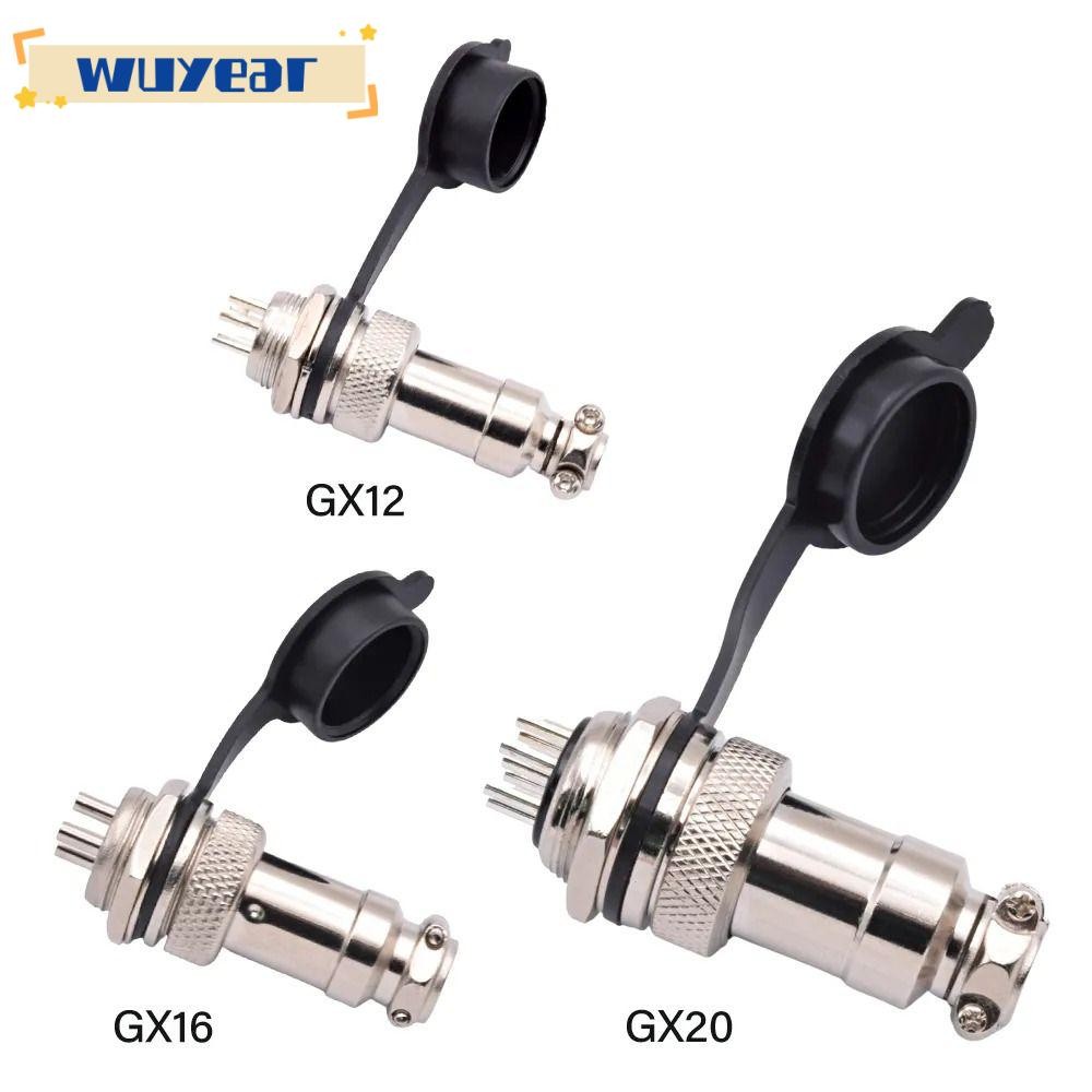 Nắp chống bụi WUYEAR GX12 GX16 GX20, Vỏ ổ cắm tròn hàng không nhẹ chống nước, Vỏ đầu nối cáp hàn GX1