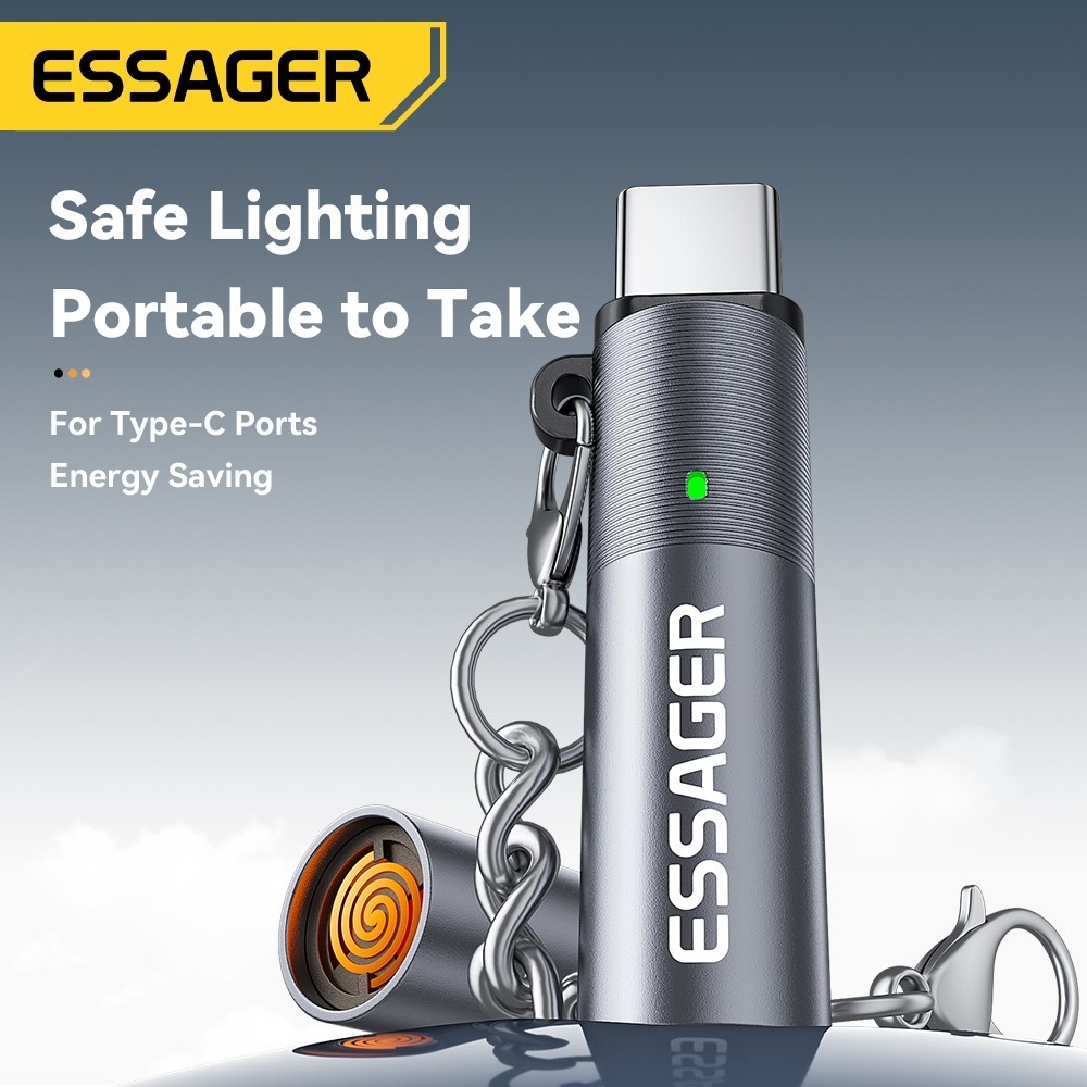 Essager Di Động Chống Gió Mini Điện Tử Bền Chịu Nhiệt Độ Cao Chống Bỏng Type-C Cho Samsung Xiaomi IP