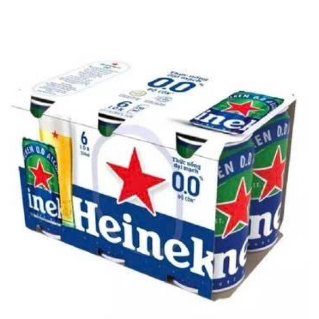 Lốc 6 lon thức uống đại mạch Heineken 0.0 độ cồn 330m