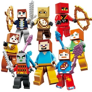  Combo 10 Nhân Vât Minecraft Mini Kèm Giáp Và Phụ Kiện đồ Chơi Mô Hình Cho Bé Safetoy Store 