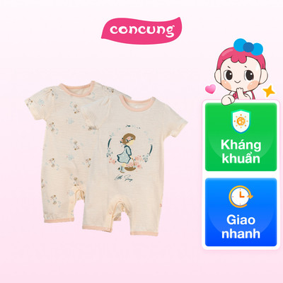 Set 2 bodysuit đùi Ht búp bê Animo M522004-19 (0-3M,kem)