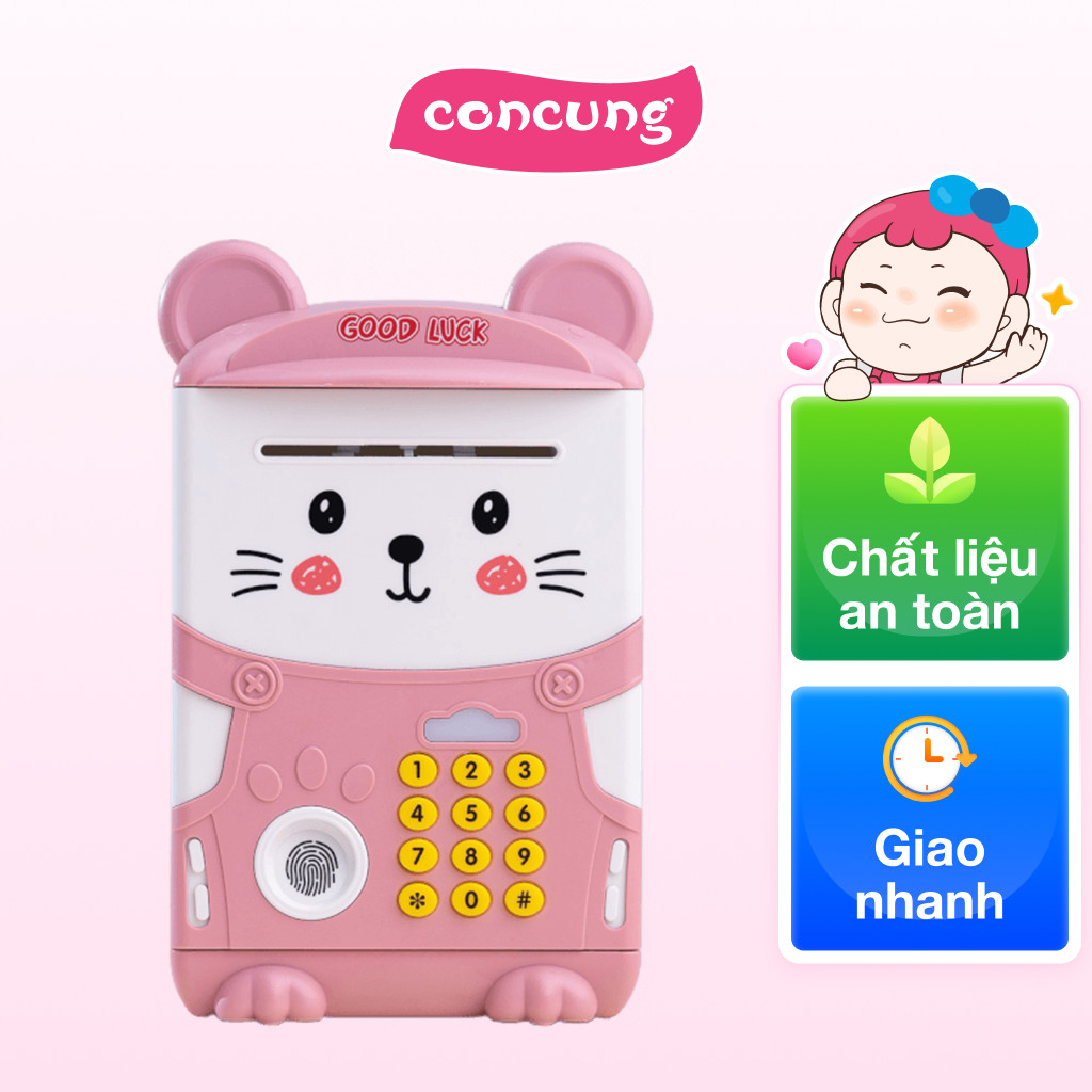 Đồ chơi két sắt đựng tiền thông minh cho bé RFD395547 (Hồng)