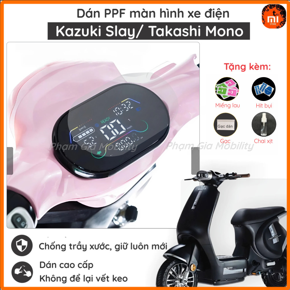 Miếng dán PPF màn hình đồng hồ xe điện Kazuki Slay, Takashi Mono, Dk ez1, Sky Lightex, JVC G9, Kaish