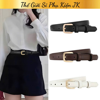 Thắt Lưng Nữ Khóa Chốt Vuông Phong Cách Retro (91pu)