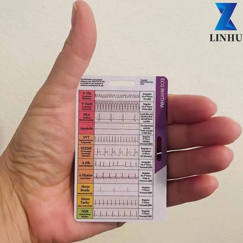 LINHU Ecg / ekg Thẻ bỏ túi nhịp điệu, Đo lường chính xác Ecg Thước đo tự đo, ECG trong suốt / EKG Gi