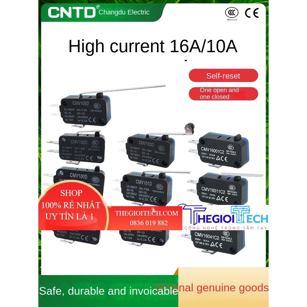 Công Tắc Giới Hạn Nút Hành Trình CNTD Công Tắc Vi Mô Nhỏ CMV100D/101D/102D/103D - 16A cmv16031c2