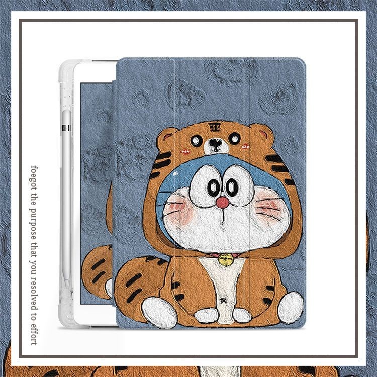 Tranh sơn dầu Vỏ Doremon iPad air4 / 5 / 6 ốp lưng ipad ốp ipad gen 10 ốp ipad gen 11 air6 7 13 gen7