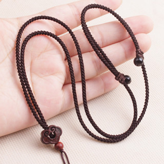 Băng Yingge Có Thể Điều Chỉnh Đá Ngọc Mặt Dây Chuyền Dây Đàn Hương Gỗ Phát Triển Dây Bạc Dệt Tay Vòng Cổ Dây Nam Nữ Mặt Dây Bán Buôn