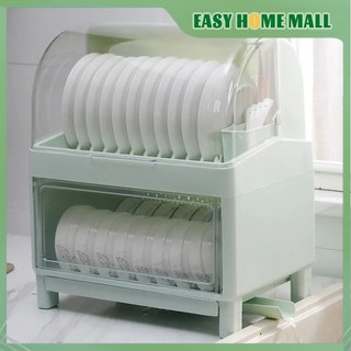 Hộp Đựng Chén Dĩa Có Nắp Đậy Tiện Dụng Cho Nhà Bếp,3 tầng Tủ nhựa có nắp dao kéo