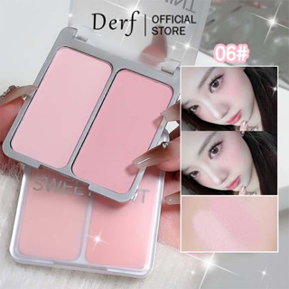 Bảng phấn má hồng 2 màu Sữa mơ Hồng đỏ Rouge Matte Blush