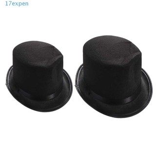 Expen Magician Top Hat 1 Đen Fedora Hat Halloween Đạo Cụ Cosplay Retro Top Cap