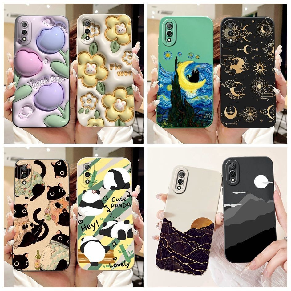 Dành Cho Huawei Y7 Pro 2019 Ốp Lưng DUB-LX2 Chống Sốc Hoa Thời Trang Silicon Mềm Mờ Ốp Lưng Điện Thoại Huawei Y7 Pro 2019 Ốp Lưng