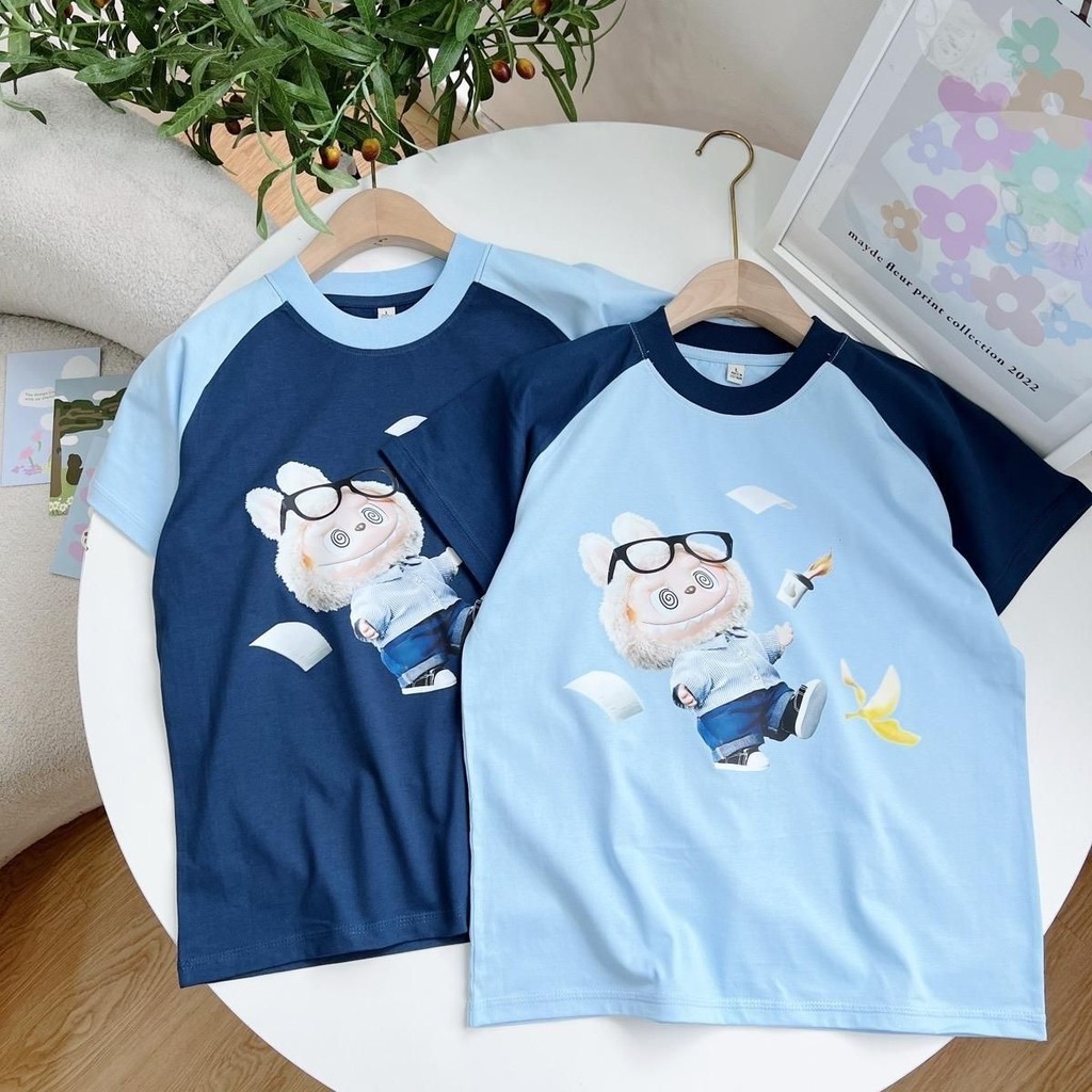Ao thun baby tee LaBuBu ĐEO KÍNH màu basic dễ thương chất cotton 2 chiều co giãn, áo phông form vừa 