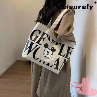 Túi Tote LEILY, Túi xách dung tích lớn chữ cái, Túi mua sắm bằng vải di động Gentlewoman