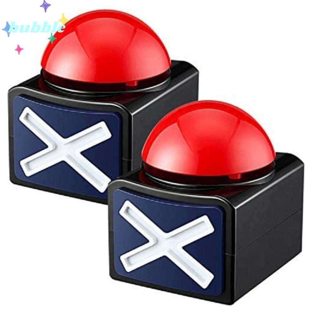 Buble Game Answer Buzzer, Trivia Quiz ABS Red Game Buzzer, Sounding Toy with Sound Light Talent Buzz
