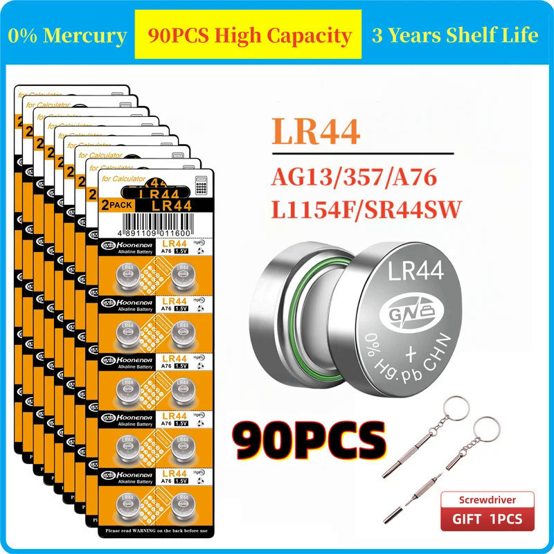 20-90PCS LR44 Button Cell Battery AG13 303 357 High Quality Alkaline Batteries for toys,Watches,Came