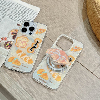 Ốp Lưng Cứng Tương Thích Với iPhone 12 12Pro 12ProMax 13 13Pro 13ProMax 14 14Pro 14ProMax 15 15Pro 15ProMax Vỏ Nam Châm Họa Tiết Bánh Mì Nước Mặn