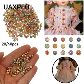 Set 20/40 Cúc Áo Ngọc Trai Mini Dùng Để Trang Trí Nhà Búp Bê