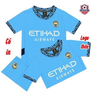 [Đồ trẻ em - Kiki Sport] Mancity xanh 24/25 Quần áo bóng đá trẻ em Chất thun lạnh Siêu đáng yêu
