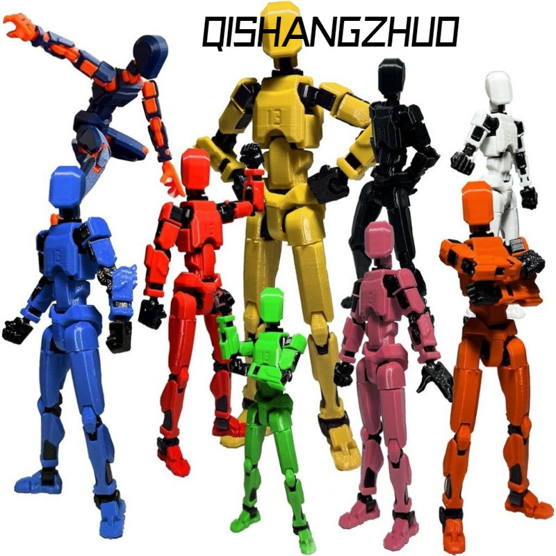 Đồ chơi 3D đa khớp robot di động may mắn 13 nhân vật hành động đồ chơi giáo dục quà tặng trò chơi trẻ em