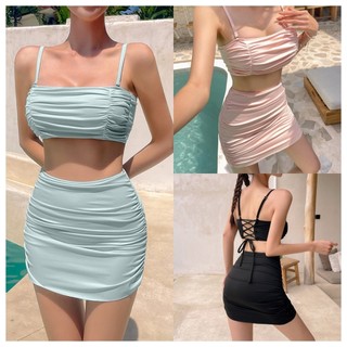 Bikini Kiểu Mới Xếp Ly rời sexy Túi đeo hông váy áo tắm nữ