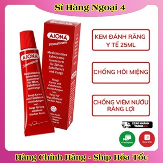 KEM ĐÁNH RĂNG AJONA TUÝP 25ML LOẠI BỎ CAO VÀ CHỐNG VIÊM LỢI CỦA ĐỨC - DATE MỚI NHẤT ĐỦ BILL