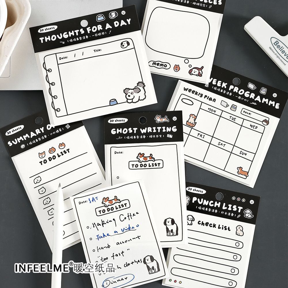 Giấy Note - Tập 30 Tờ Giấy Ghi Chú Có Keo ANIMALS PLANET To Do List/ Check List/ Weekly Plan