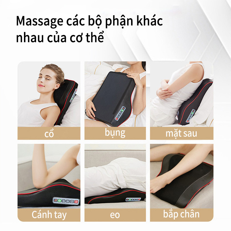 Jinkairui Máy Mát Xa Cổ Nhào Sưởi Gối Massage Lưng Eo Điện Nhà Máy Mát Xa Giảm Đau