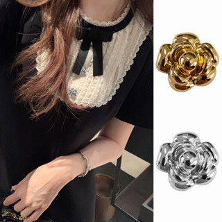  10 Cái   bộ Thanh Lịch Camellia Thiết Kế Nút Kim Loại Phụ Kiện May Vá Tweed Áo Sơ Mi Phù Hợp Với Đầm Nút Trang Trí Tinh Tế 