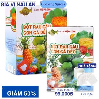 1 hộp Bột rau câu con cá dẻo 12 gói