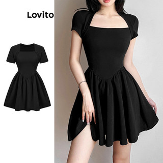 Lovito Váy 2 trong 1 trơn đơn giản dành cho nữ L76AD158