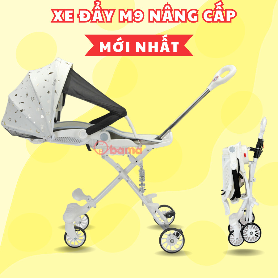 Xe đẩy cho bé gấp gọn M9, Xe đẩy M8, 2 chiều, 3 tư thế, cho bé từ 2 tháng tuổi - 6 tuổi, OBAMA BABY
