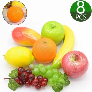 Phong Cách Thị Trường Đạo Cụ Trái Cây Nhân Tạo Nho Chuối Xoài Bộ 8 Cho Sự Kiện