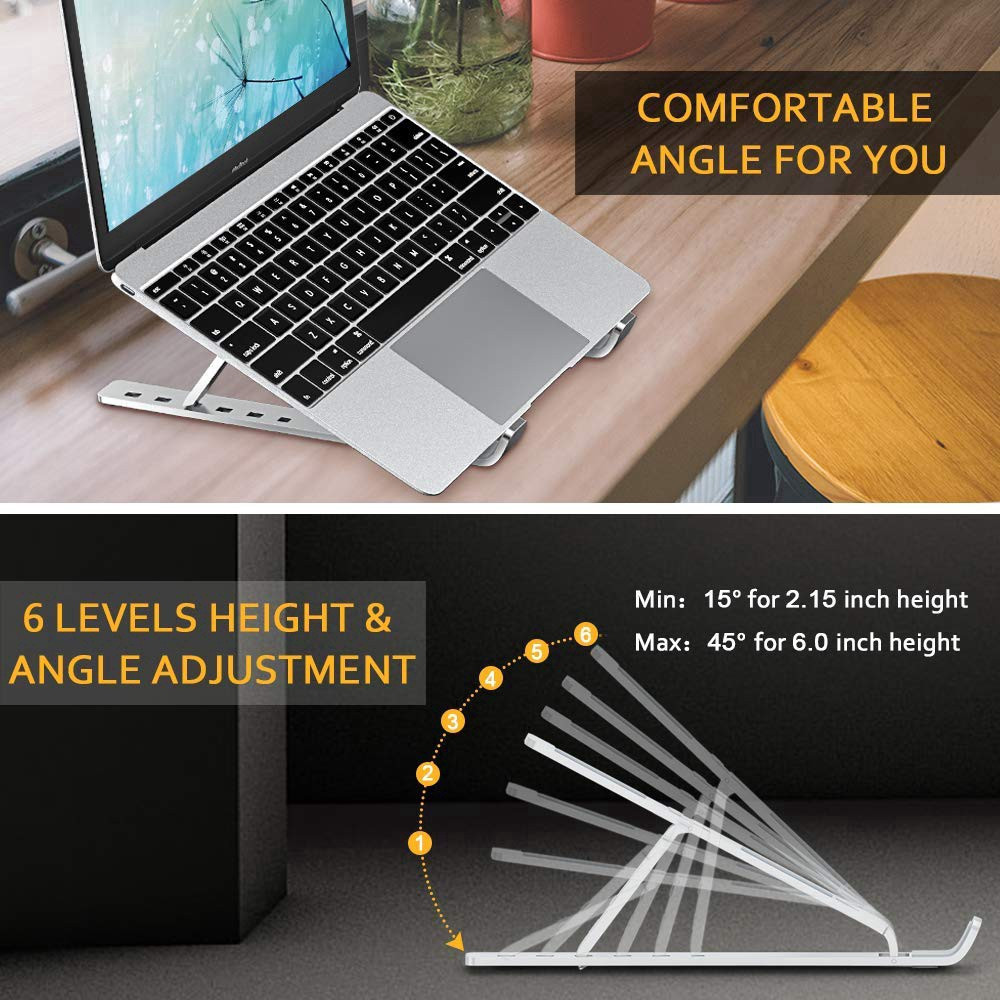 Giá đỡ máy tính xách tay nhôm Goojodoq 6 vị trí có thể điều chỉnh chiều cao | BigBuy360 - bigbuy360.vn