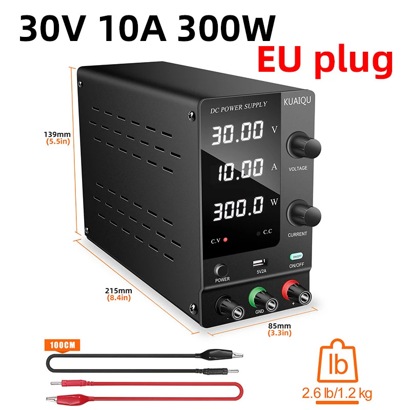 KUAIQU Nguồn Cấp Điện DC  30V 10A Nguồn cấp điện DC Máy cấp nguồn  cho điện thoại DC Power supply