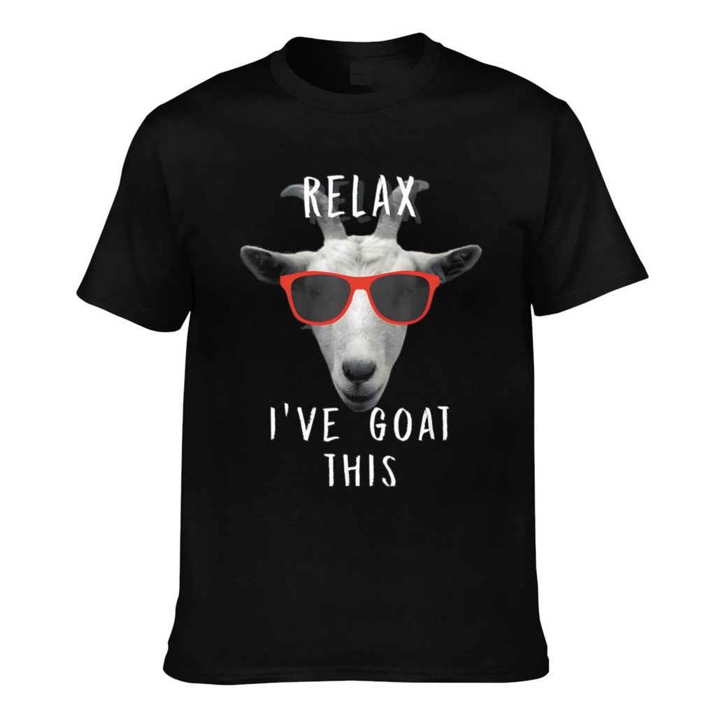Relax I 'Ve Goat This Animal Nerdy Pun Geeky Áo thun nam tùy chỉnh