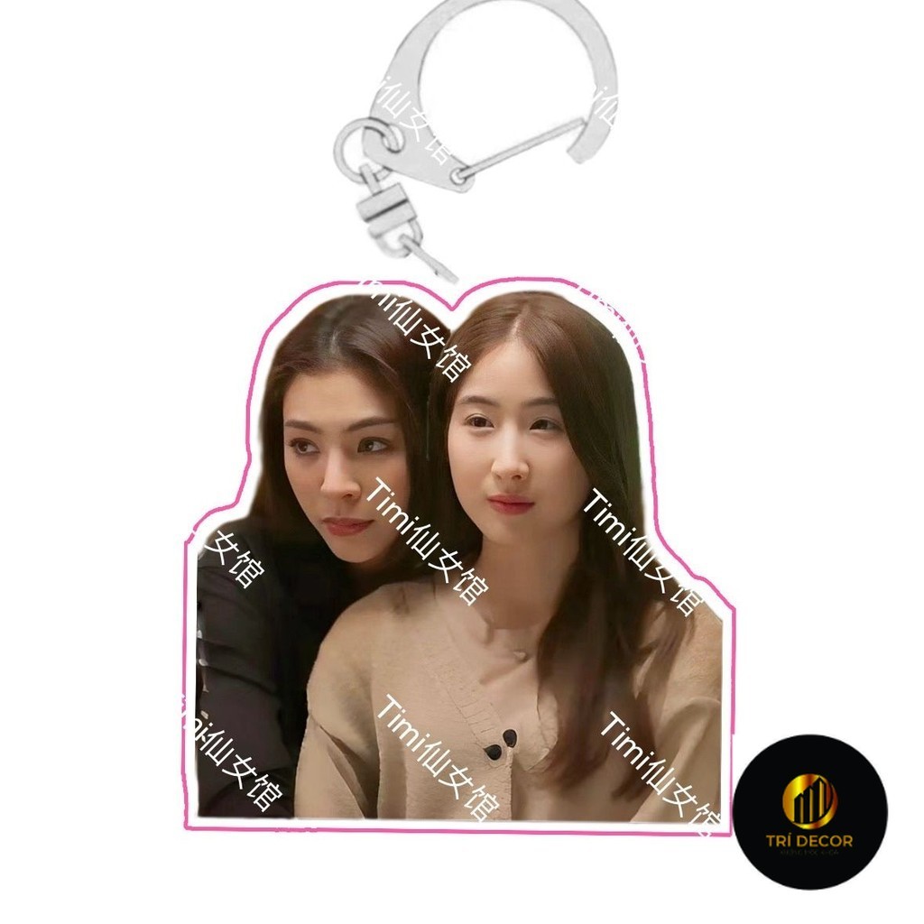 Tình Yêu Đổ Trống Hàng Hóa faye yoko Acrylic Móc Khóa Túi Hai Mặt Hỗ Trợ Mặt Dây Chuyền LF9.18