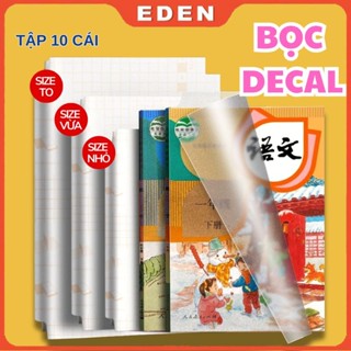 Sỉ set 10 Tờ Decal Bọc Sách Vở A4 Cho Bé Nhiều Kích Thước, Bìa Bọc Vở Trong Suốt Cho Học Sinh
