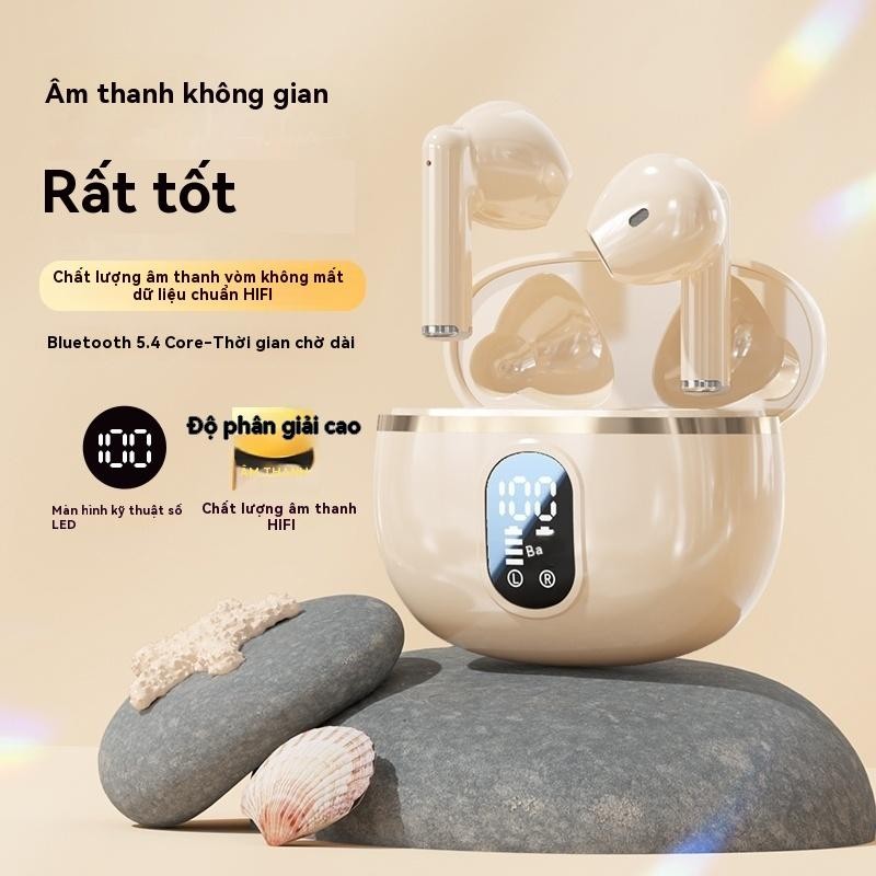 TZUZL J08 Tai nghe Bluetooth mới với màn hình LED Giảm tiếng ồn TWS Tai nghe không dây