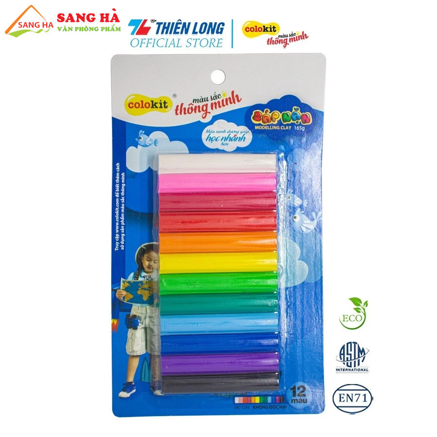 Sáp nặn 12 Màu Thiên Long Colokit MC-C04