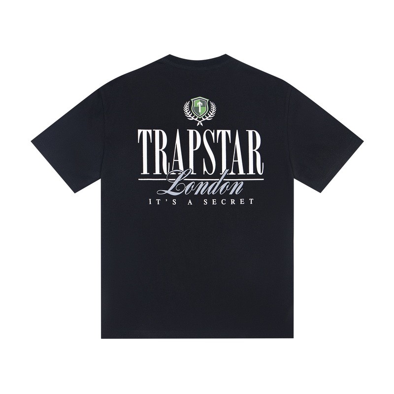 Áo nam Trapstar cổ tròn mùa hè Áo nam Cotton Áo thun